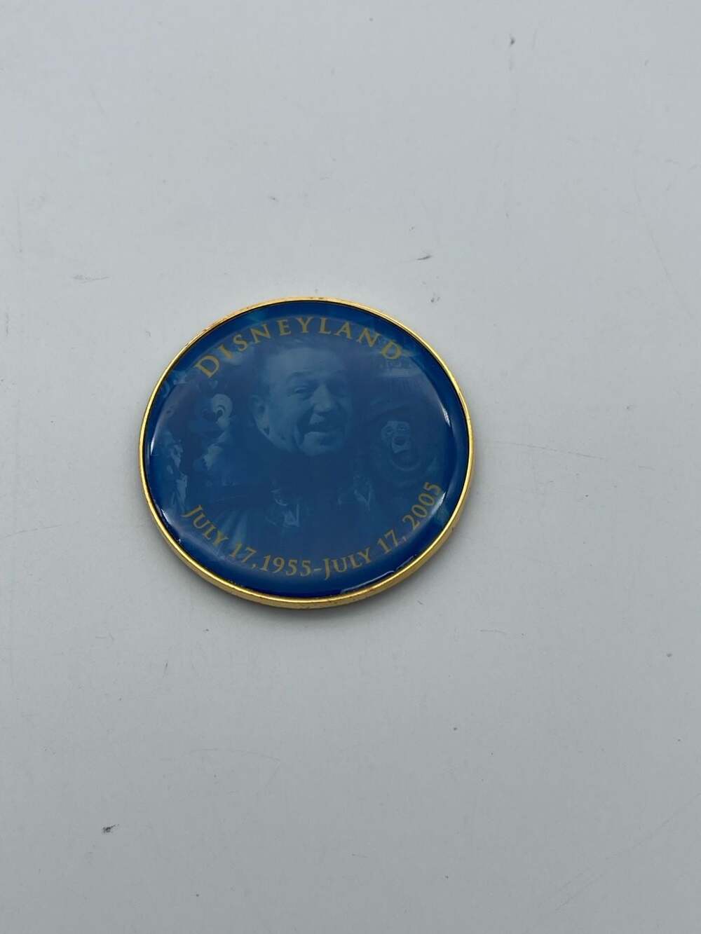 Disney Parks Disneyland 50th Anniversary Walt Disney Medal Magnet July 17 1955-2